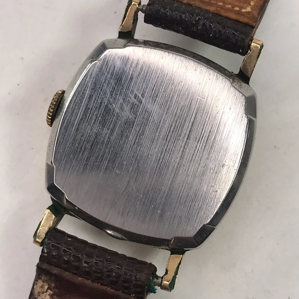 Vintage Elbon Tank Watch Square Manual Wind Works